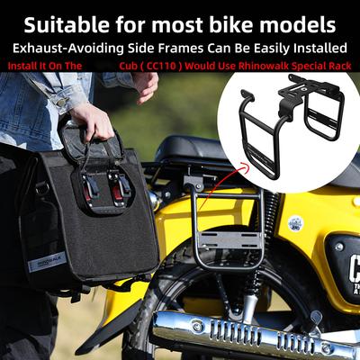 Rhinowalk – sac de selle de moto, sac à bagages à dégagement rapide, organisateur de rangement latéral de grande capacité 13L