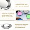 12PCS Stainless Steel Palette Color Mixer Metal Color Holder Simple Palette Bowls Trays Cups Supplies Painting Tools
