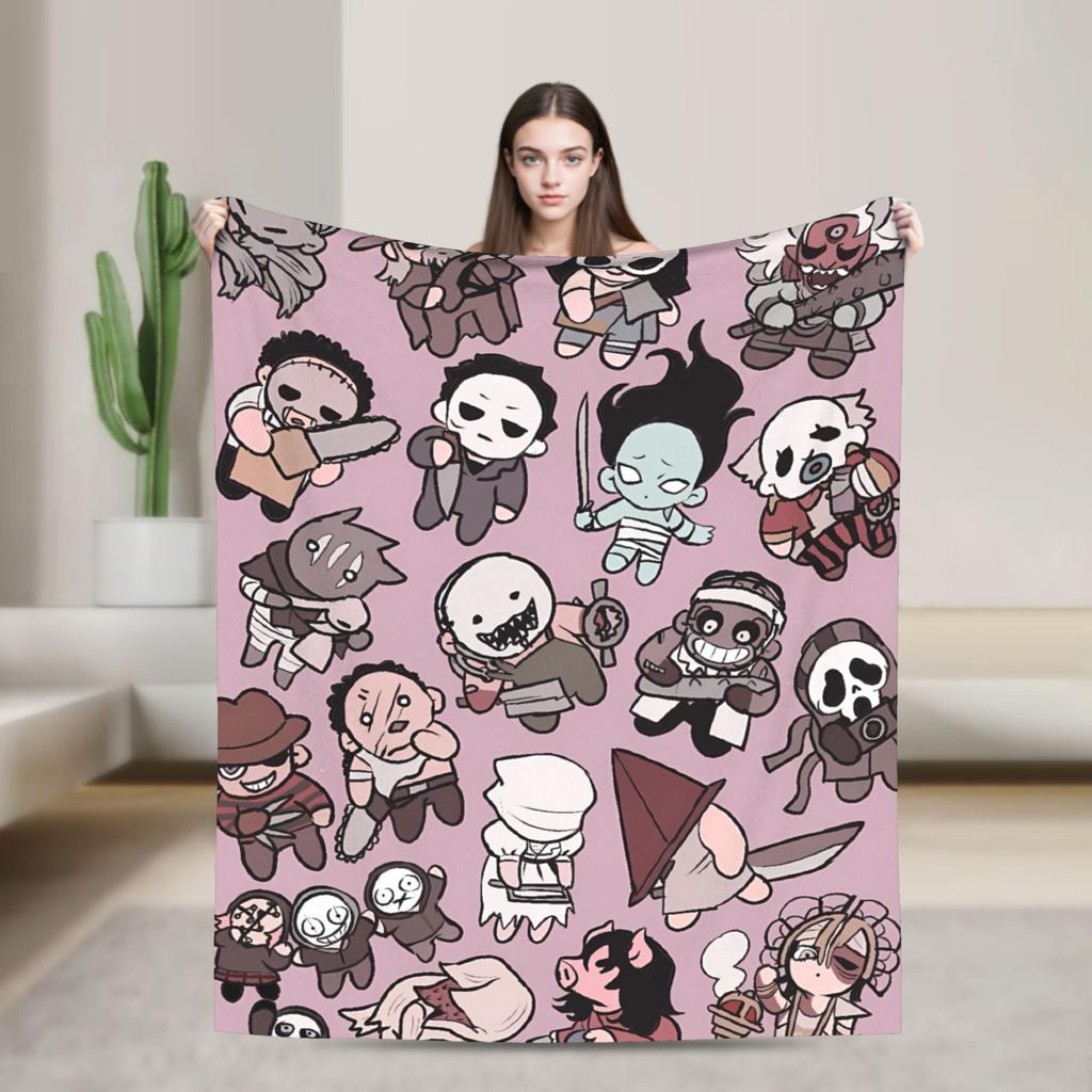 Dead by Daylights Characters Warm Soft Plush Throw Blanket Students Flannel For Graphic Couch Chair Sofa Bed Cover