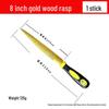 Golden Rosewood Fine-Tooth Half-Round Hardwood Carving Rasp Carbon Tool