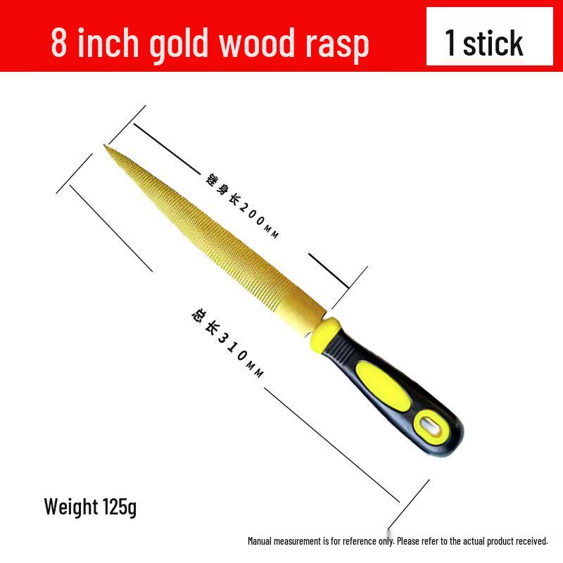 Golden Rosewood Fine-Tooth Half-Round Hardwood Carving Rasp Carbon Tool