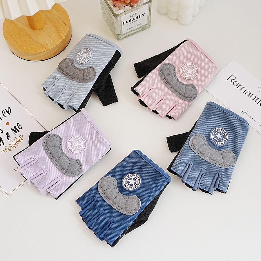Kids' Half-Finger Gloves: Breathable, Non-Slip, Thin for Outdoor Play, Cycling, Sports, Riding In Spring/Summer