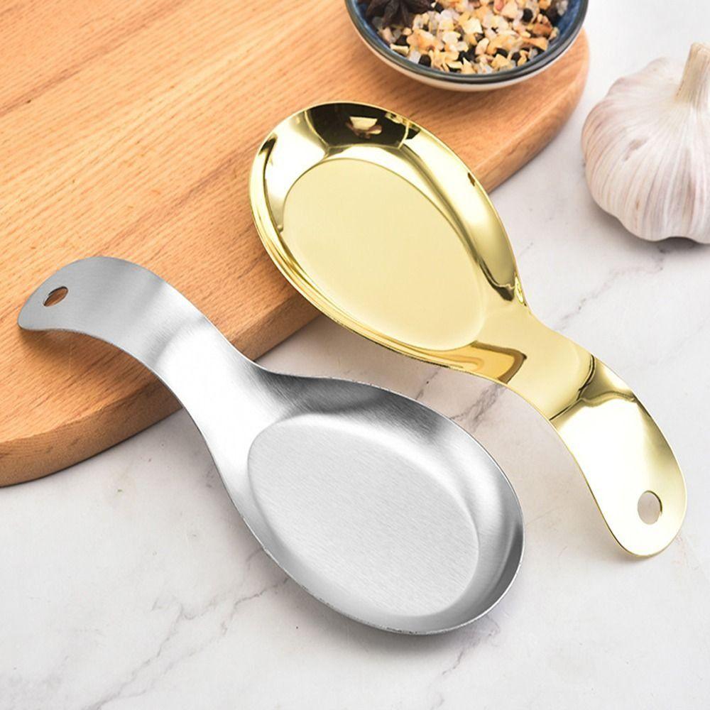 2Pcs Stove Top Storage Spoon Rest Stackable Dinner Clip Tray Durable Spatula Holder  Cooking Tool