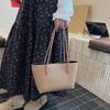 Woven Tote Bag for Women Large Woven Handbag Soft Leather Shoulder Bag Work Shopper Travel Tote Bag with Purse KTB