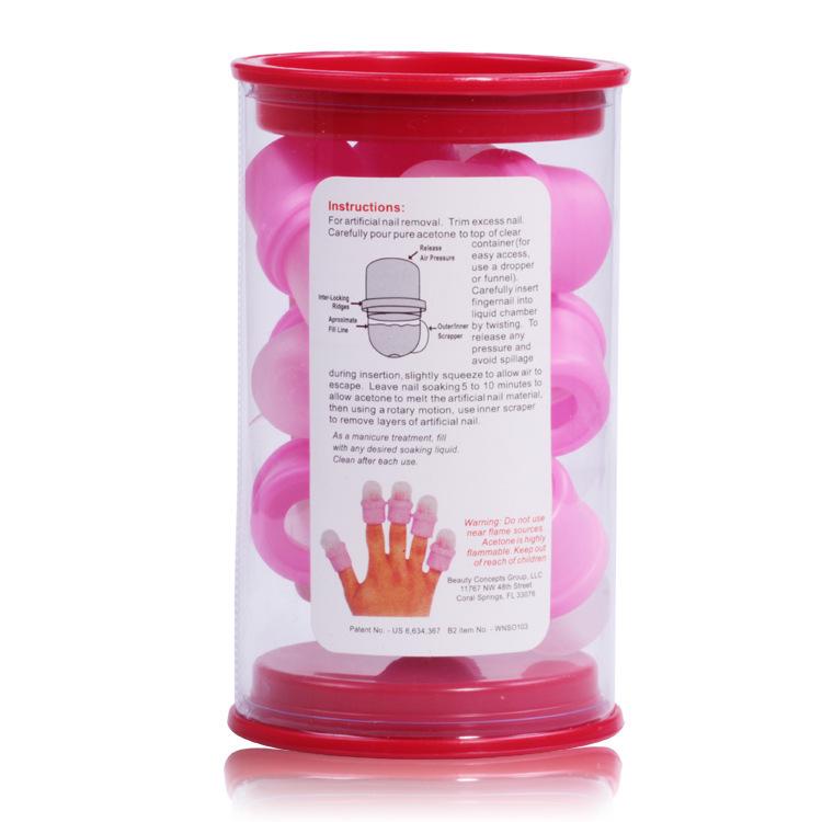 10-Piece Silicone Nail Polish Remover Caps for Gel Nails