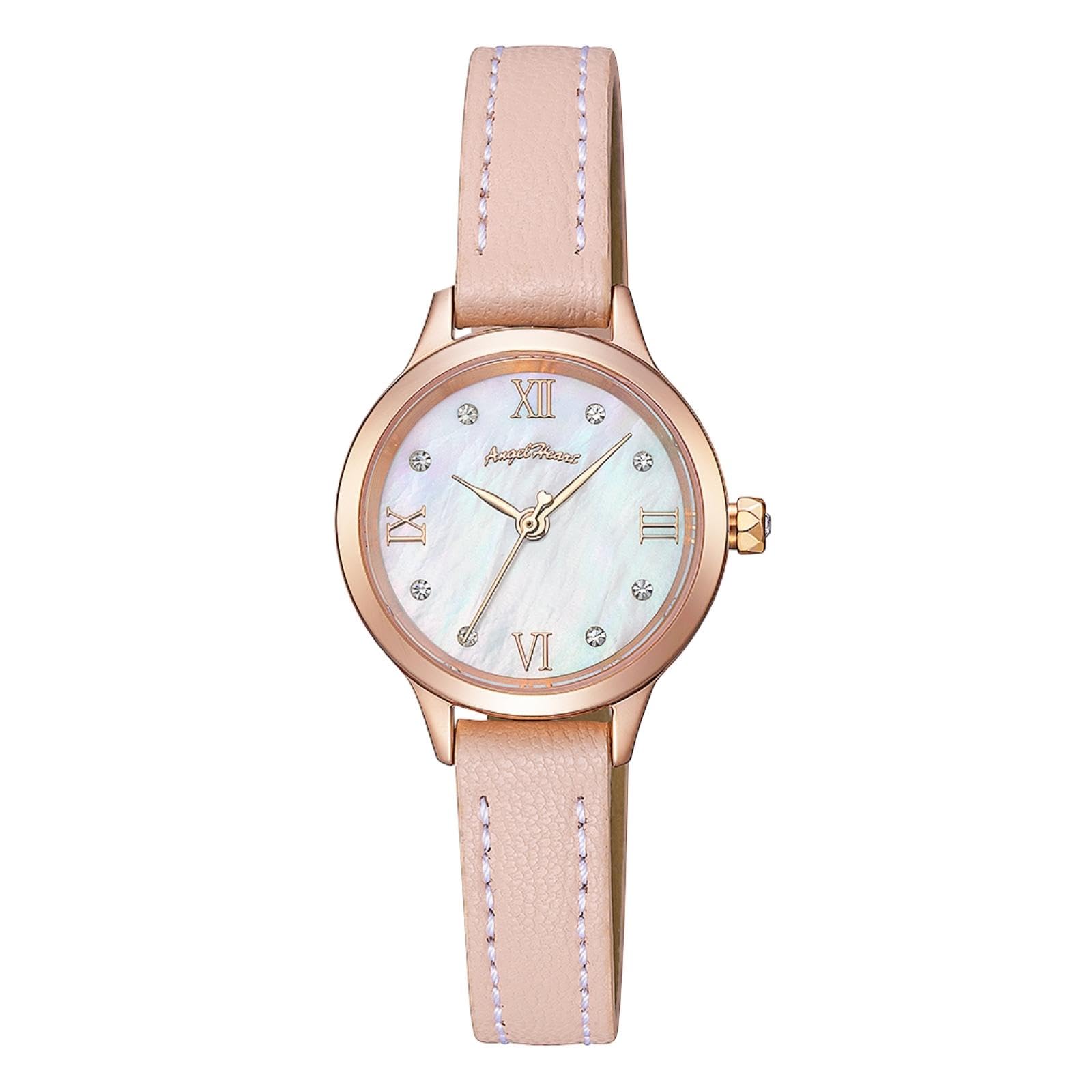 Twinkle Time Solar 3 ATM Water Sapphire White [AngelHeart] Watch, Powered, Resistant, Crystal, Mother-of-Pearl Dial, TTN25P-PK, Women s [Authentic]