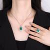 Jewelry Copper Bottom Gold-Plated Simulation Emerald Retro Set Heroine Stone 10 * 14