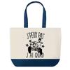 Tote Bag - PLANETEE - I Can't Quad - Blue - Black Drawing - 40 X 45 Cm