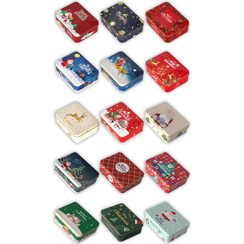 Christmas Transparent Window Tin Box Cookie Candy Tinplate Chocolate Storage Box With Exquisite Lid Christmas Gift Packaging Box