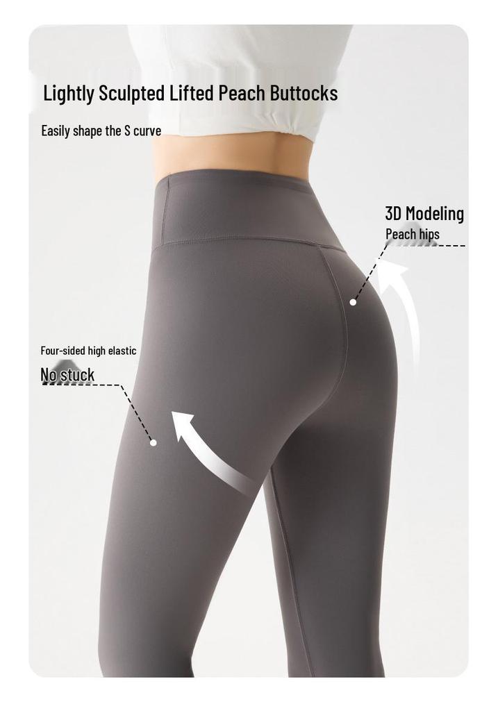 Calças de Yoga Femininas Quentes Estendidas Tubarão - Outono/Inverno Plus Veludo Espessado Base de Algodão Novo Estilo 2025