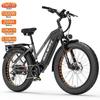Dukawey DM530 Elektrische Fiets 26" 1000W Motor All Terrain Elektrische Fiets voor Volwassenen 52V 20AH Dubbele Schijfrem Topsnelheid 50 km/u