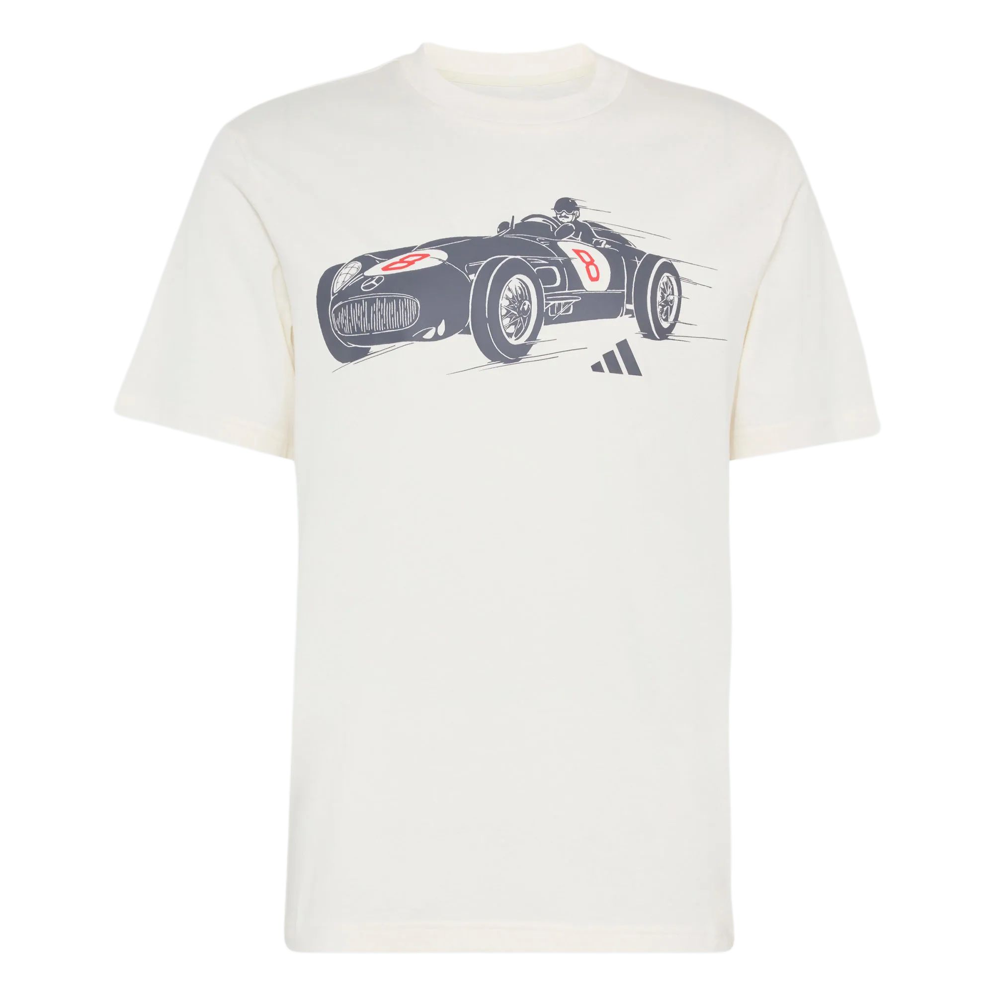 Adidas Mercedes - Amg Petronas Formula 1 Team Серебряные Стрелы 1955 Футболка с круглым вырезом с коротким рукавом Гоночная Мужская Футболка KS2256 M