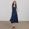 Chuyu Lyocell Cotton Vintage Denim A-line Dress