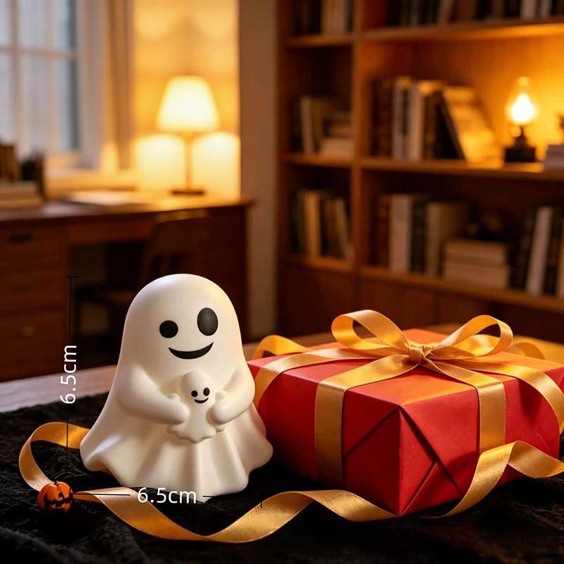 1/6Pcs Adorable Mini Ghost Figurine Soft PVC Lightweight Ornament for Kids Desk Bedroom Decoration Gift