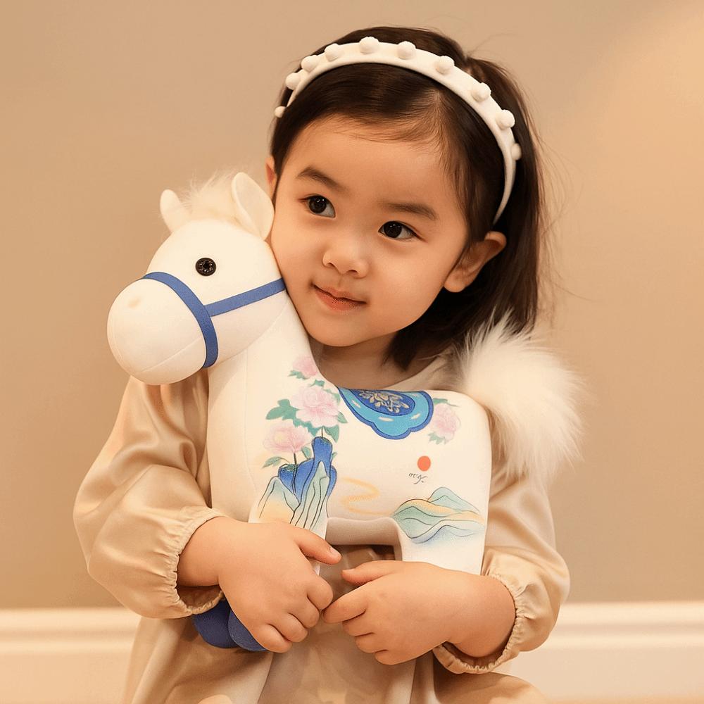 Chinese Style Cartoon Steed Doll PP Cotton Plush Horse Doll Pendant  Year of Horse