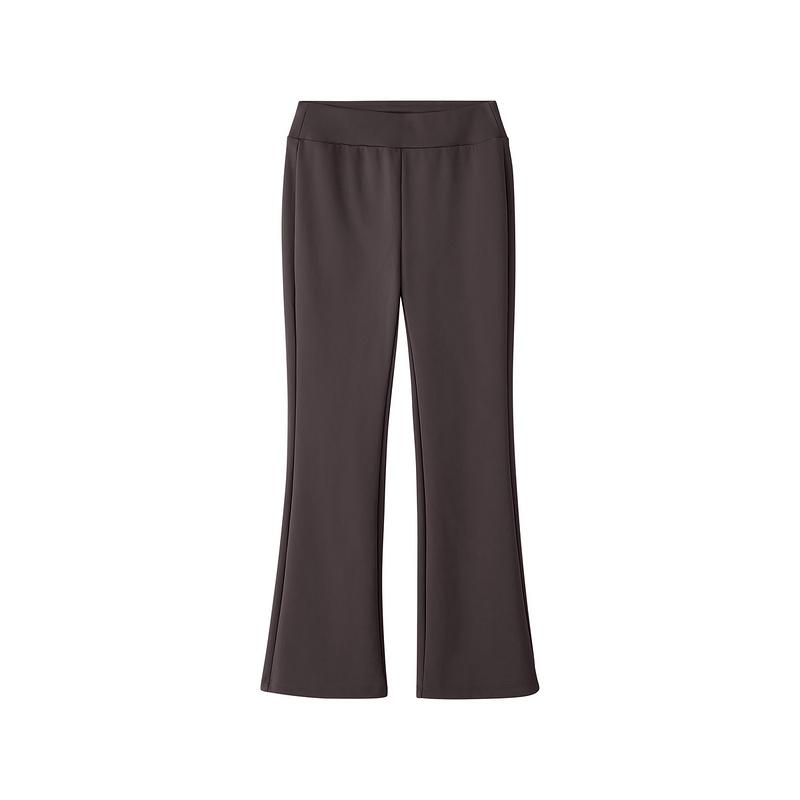 Skechers Outdoor Series Solid Color Knitted Breathable Flared Casual Pants Women bottoms Cocoa-Berry L424W009-04AV S