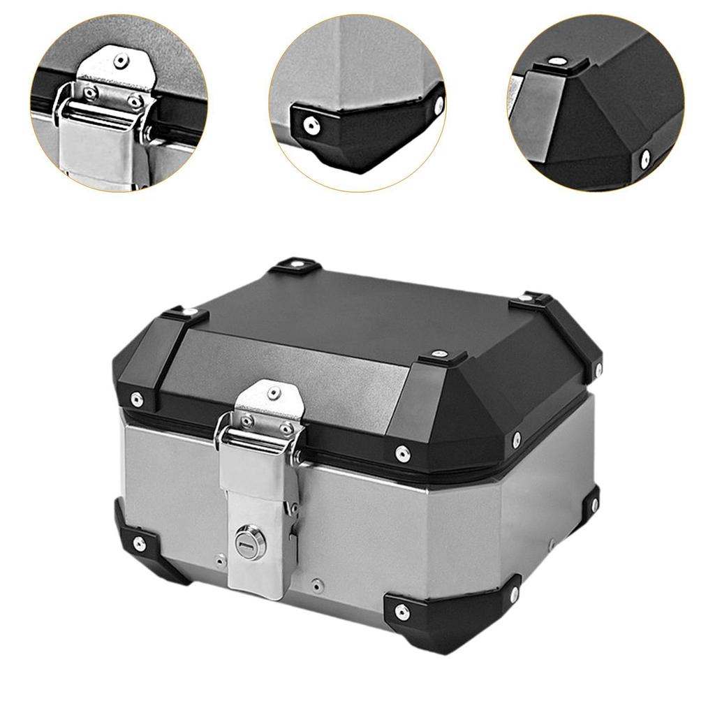 8L Motorcycle Top Case Large Capacity Anti-Losing Multifunction Motorbike Tail Box Trunk with Stable Security Lock