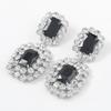 Alloy Rhinestone Geometric Earrings for Women - European & American Style