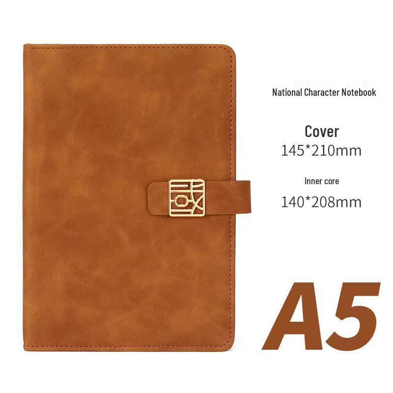 Personalized Soft Leather Diary with Buckle - Elegant Business Gift Notebook