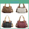 Borsa a tracolla in tela vintage da donna, ad alta capacità e dallo stile semplice, per l'uso quotidiano