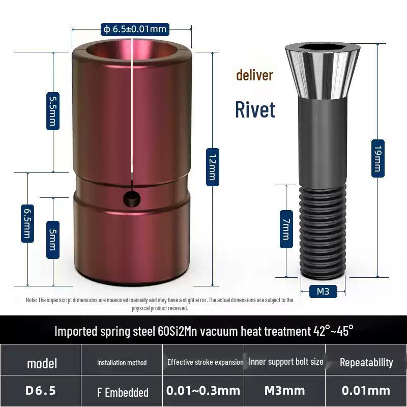 CNC Inner Diameter Positioning Clamp Pin φ6.5 (with draw bar screw)