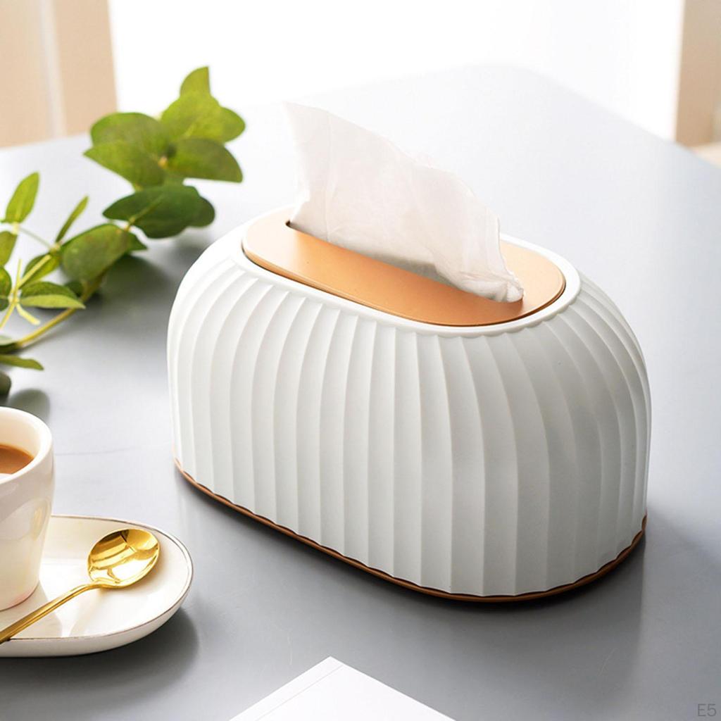 Randig Papperslåda Prydnad Hantverk Dekoration Förvaring Dispenser Elegant Pappershandduk