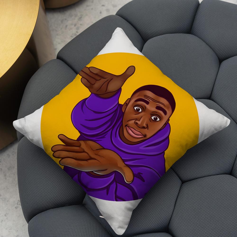 Khaby Lame Helpless brother Cushion Cover 2-in-1 Reversible Plush Pillow Cover | Car/Sofa/Bed | Perfect Gift