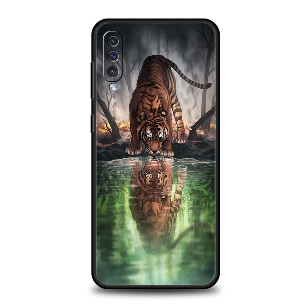 Animal Tiger Lion Case For Samsung Galaxy A12 A22 4G A32 5G A72 A52 A70 A50 A20e A30 A02s A10 A20s A10s A40 A04 Phone Cover Soft