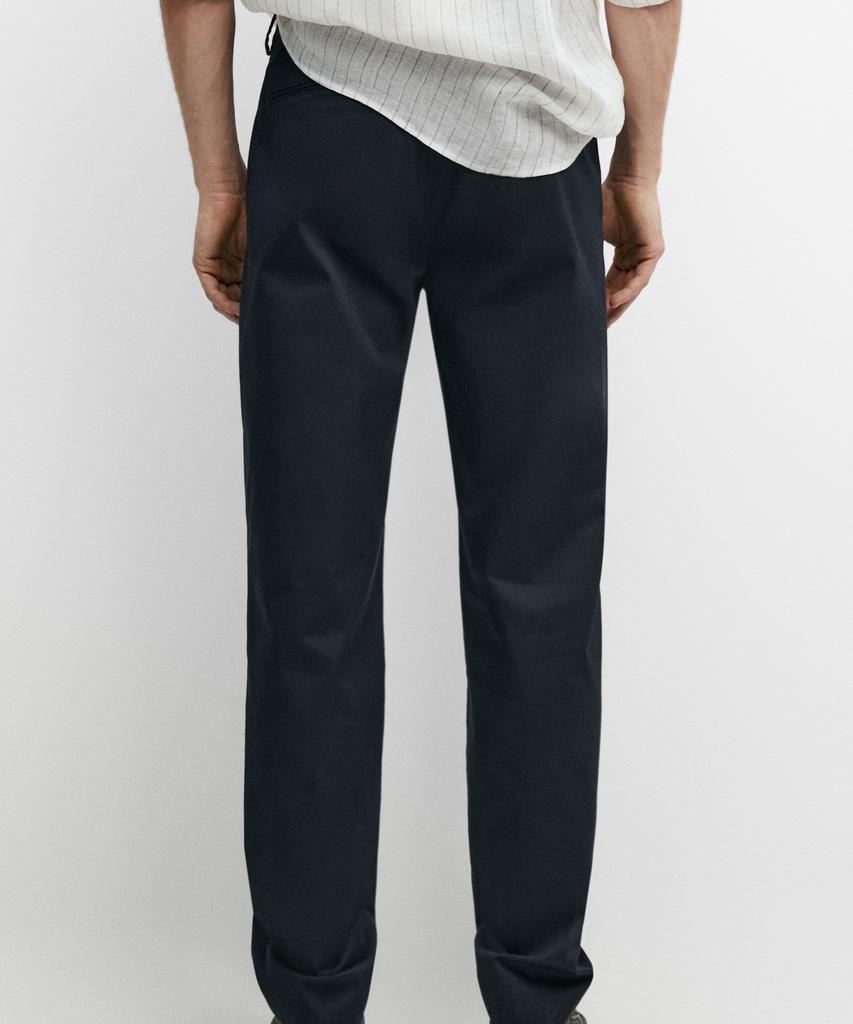 Masimodutti Slim Fit Textured Pants