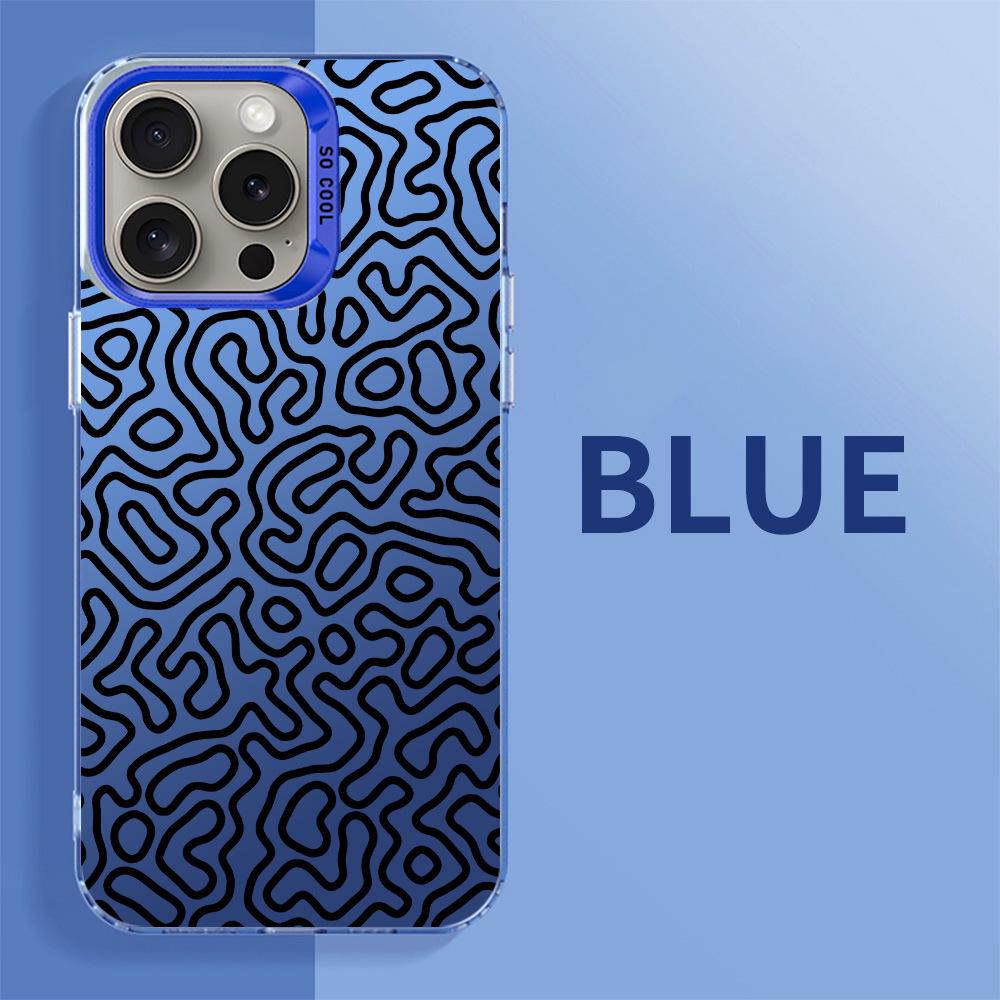 Graffiti Texture Silver Phone Case for iPhone 16/15/14/13/8