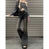 American personalized micro-pull jeans women's spring and autumn new slim-fitting, thin and high-waisted horseshoe jeans