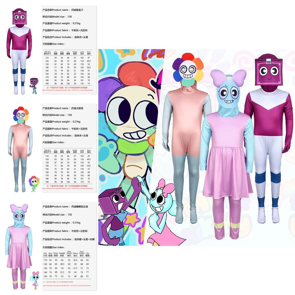 Dandy's World Themed Stage Costume In Polyester For Boys And Girls 17 Years And Younger