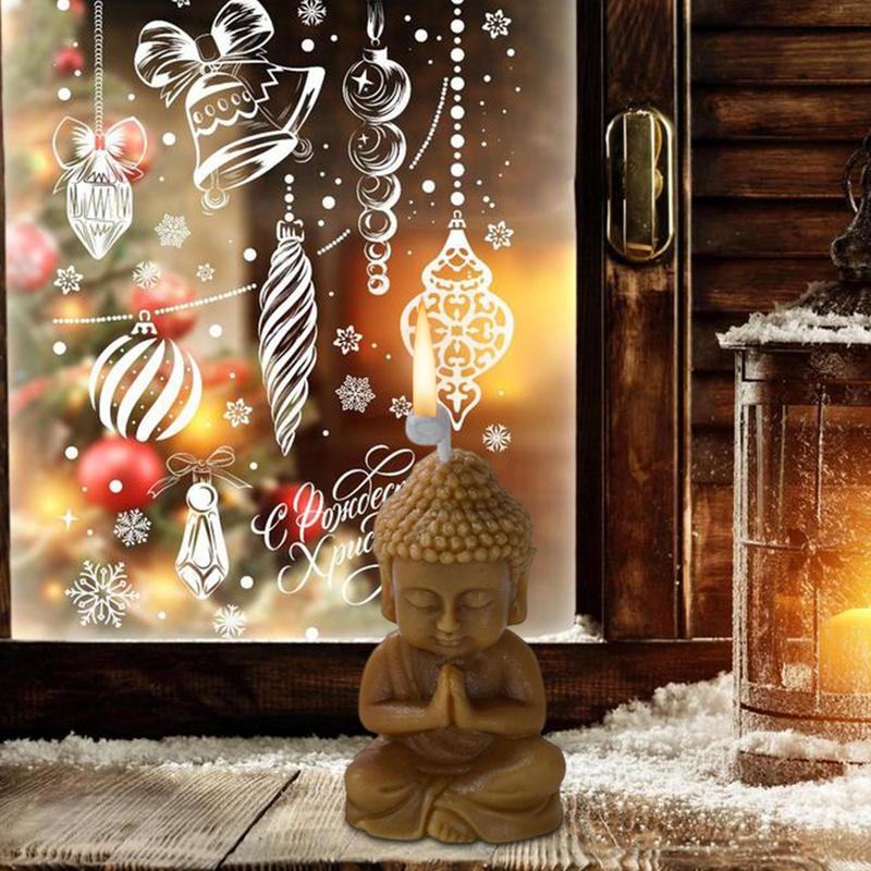 Buddha Silicone Mold For Resin Buddha Cement Statue Silicone Moulds 3D Buddha Silicone Candle Mold Creative Decorated Resin