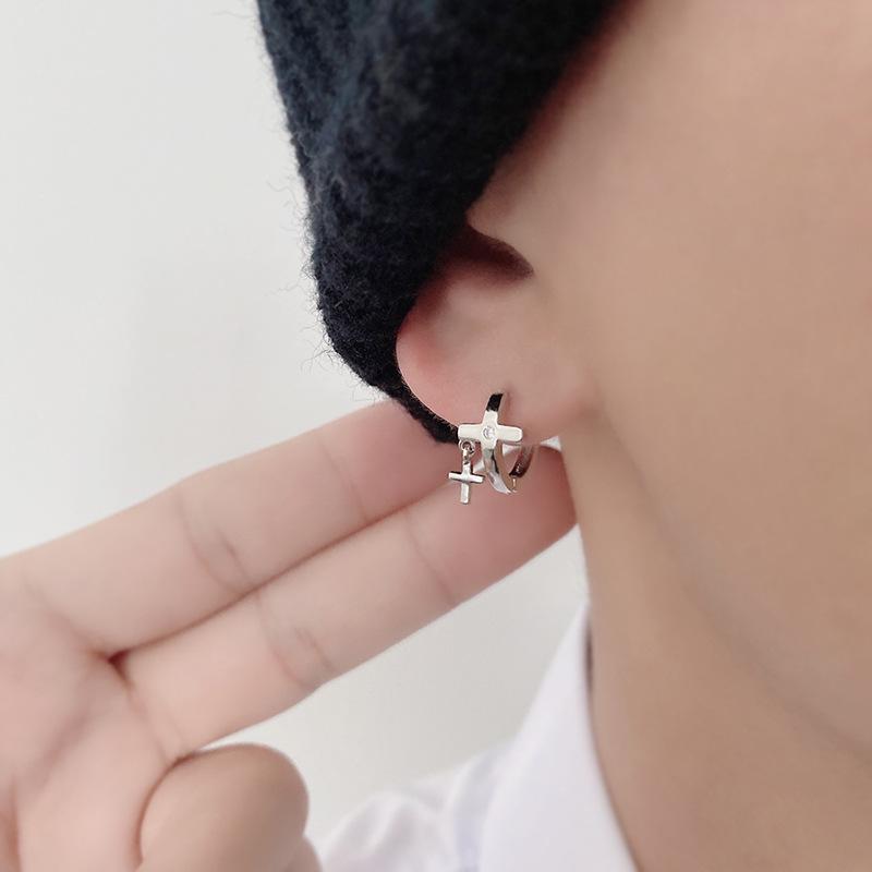 

Men s Hip-Hop Disco Cross Stud Earrings - 2022 Trendy and Edgy.