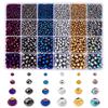 PH PandaHall 4350 Pieces Glass Beads Colorful Beads AB Color Electroplated Beads Rainbow Beads Cut Faceted Accessory Materials Handmade Parts Bracelet