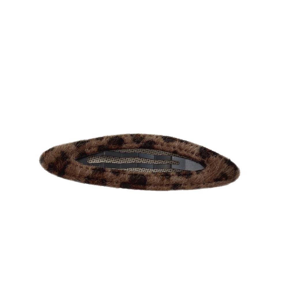 Korean Leopard Print Hair Clip for Babies - Forehead, Side Bangs, Back of Head Accessory for Autumn & Winter.