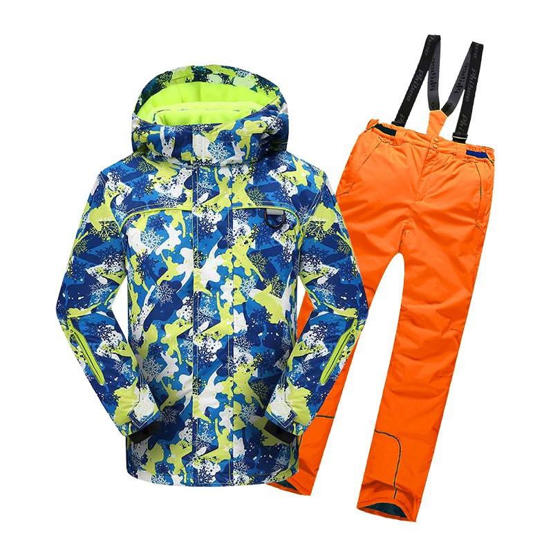 Kids Ski Suit Set Waterproof Warm Windproof Outdoor Snowsuit Boys Girls Toddler Winter Jacket Pants