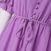 ZANZEA Women Casual Turn Down Collar Summer Short Sleeve Dress