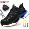 Fashion Security Men Sport Shoes Work Boots Safety Steel Toe Shoes Men Puncture-Proof Safety Shoes Lightweight Protective Shoes