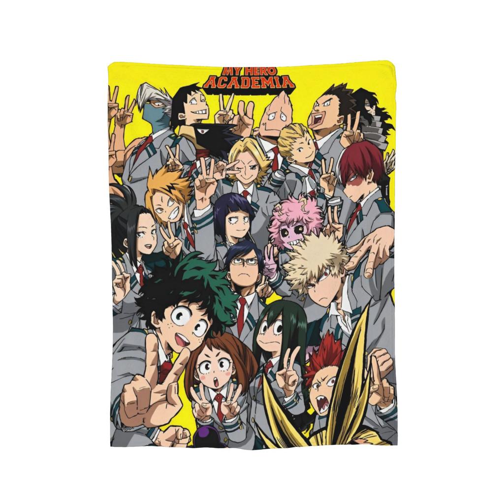 My Hero Academia Blankets Fleece Anime Warm Throw Blankets for Car Sofa Couch Bedroom Quilt