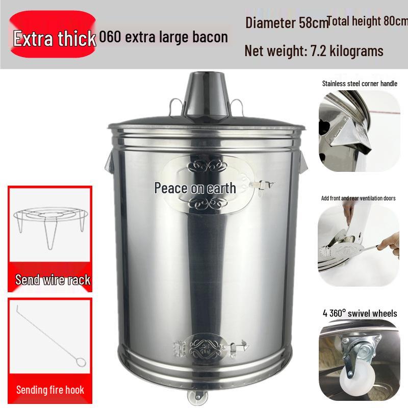 Gold Stainless Steel Indoor Paper Money Burning Barrel for Household and Temple Use