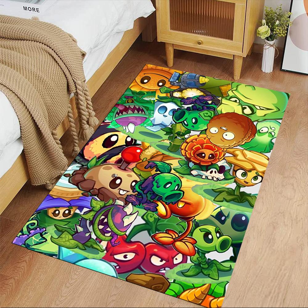 Plants Vs. Zombies Floor Rug Office Rug Design for Study room Game Room Bedrooms Playrooms Antislip Carpet Anime Office Decor Spiritual Gift