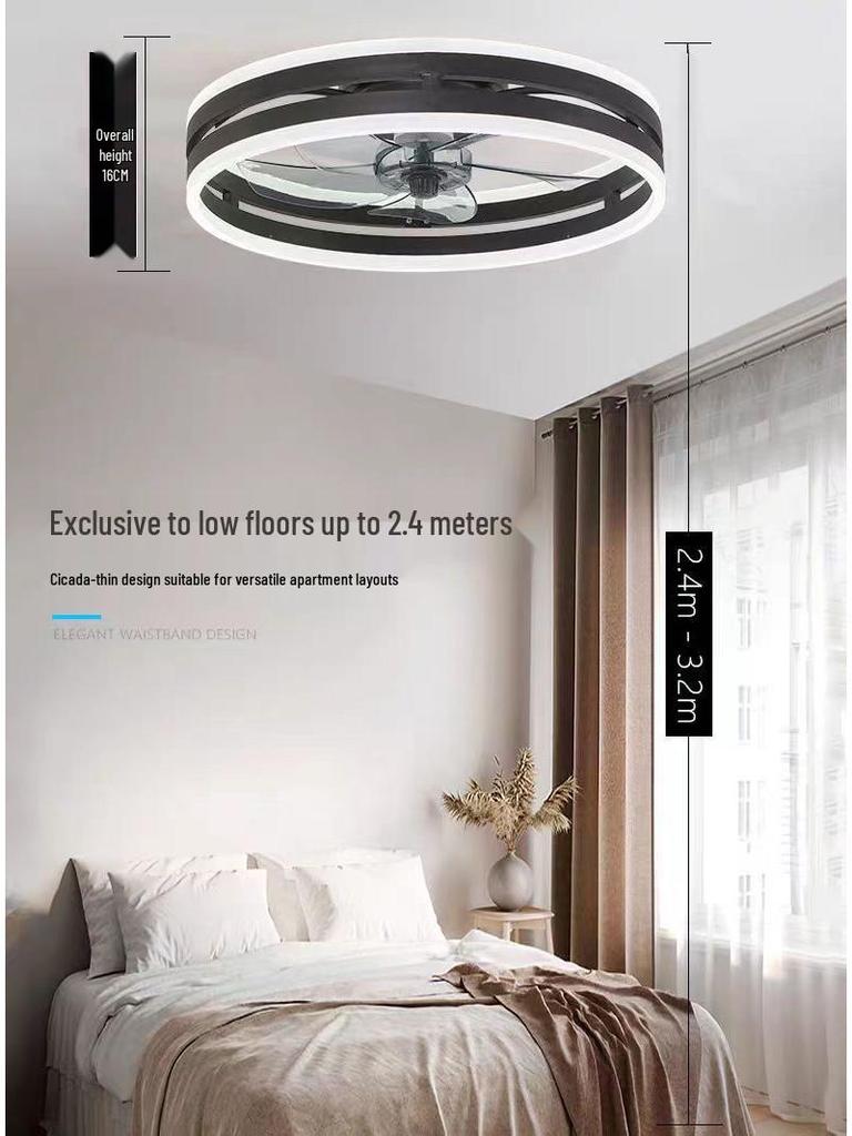 Silent LED Ceiling Fan Light for Living Room, Bedroom, and Dining Room
