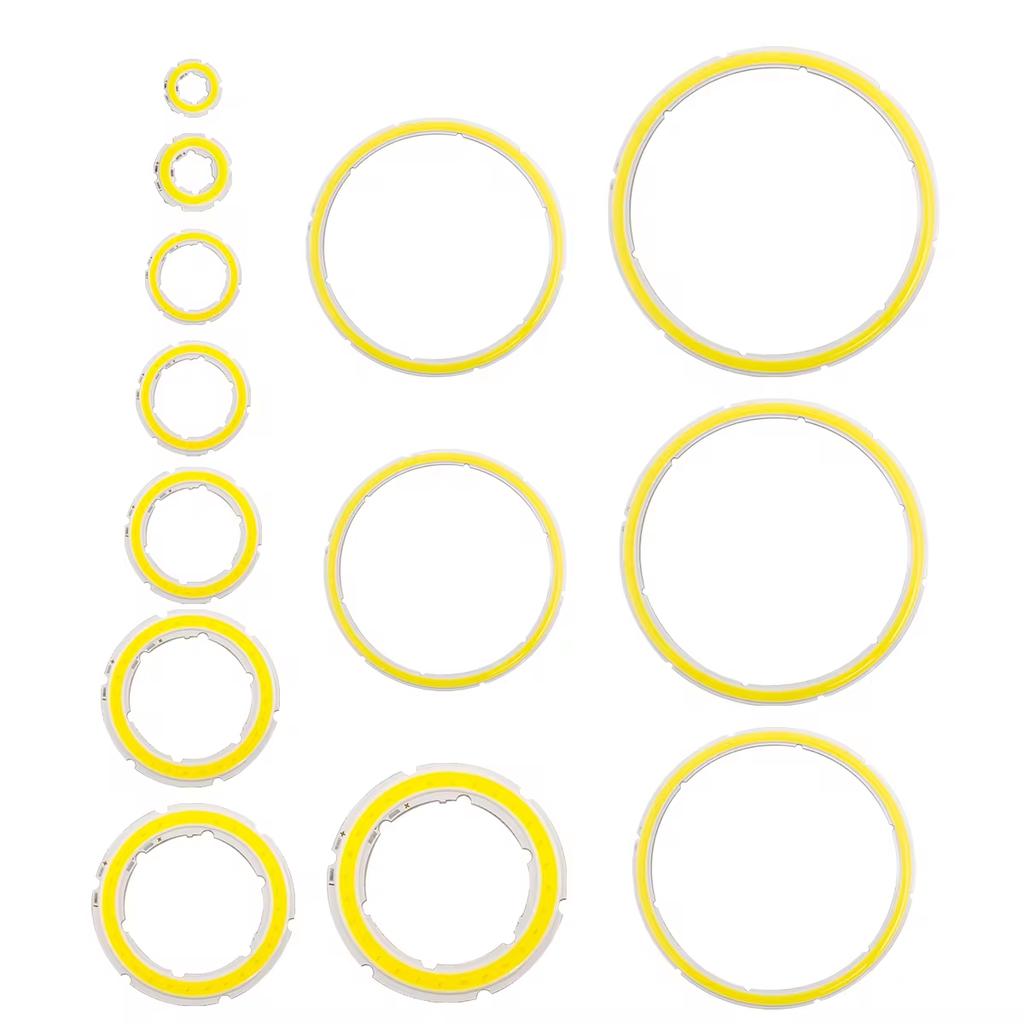 2Pcs DC 12V COB LED Halo Ring Light Chips High Brightness Cold White / Blue / Ice Blue LED Chips DIY Design Atmosphere Light