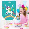 Unicorn corner game props - Children's birthday party decoration wall stickers set