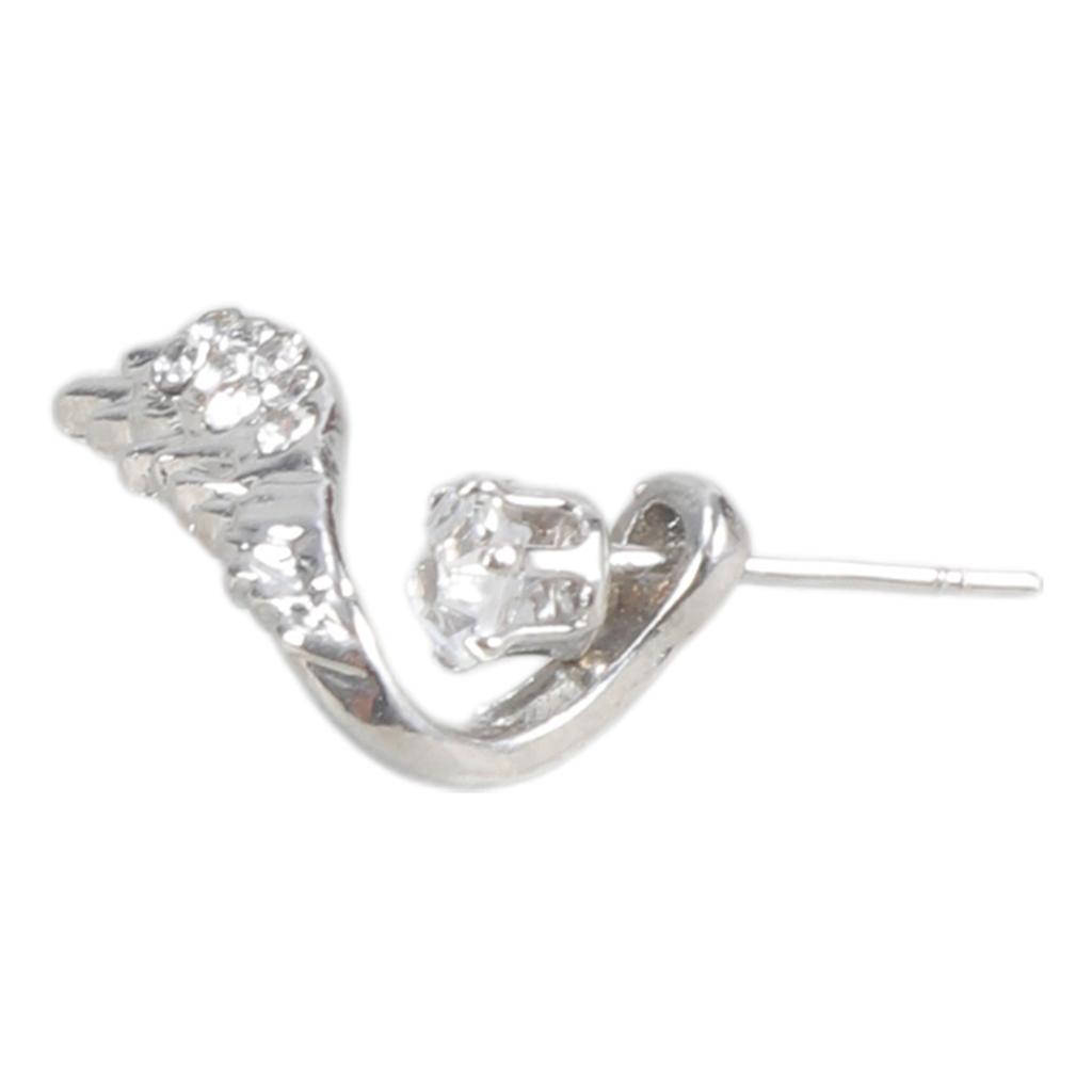 Alloy Wing Ear Bone Nail Sparkling Rhinestones Cartilage Stud Earring Handmade Ear Jewelry For Women Daily Wear