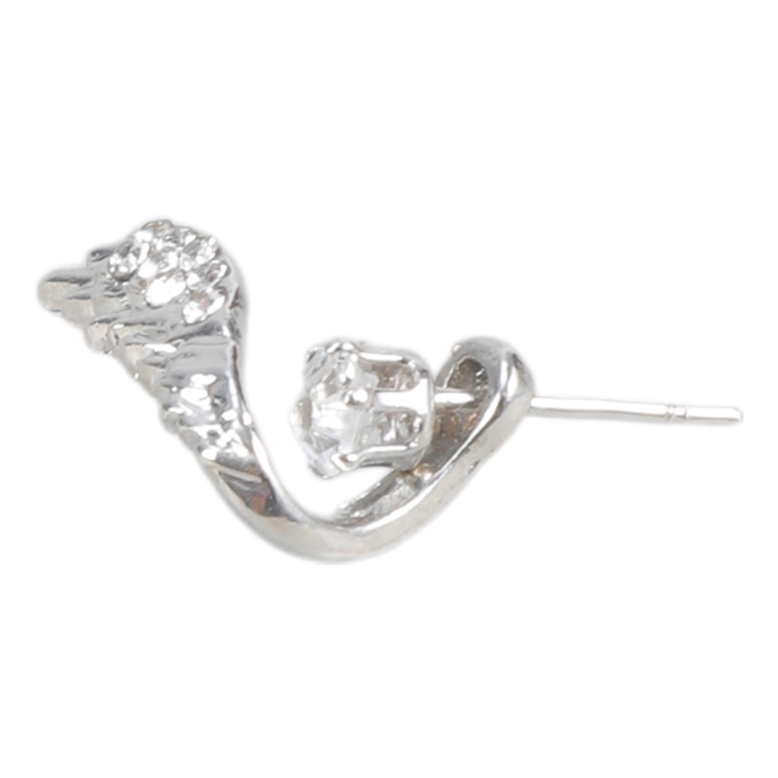 

Сплав Крыло Ухо Кость Гвоздик Сверкающие Стразы Хрящ Серьга-пусет Ручная Работа Ушные Украшения Для Женщин На Каждый День 1