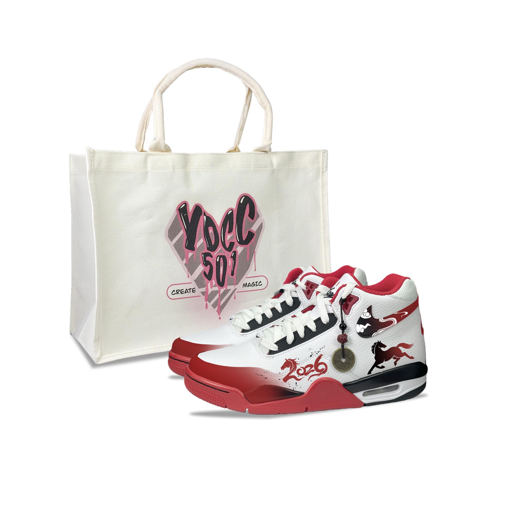

Nike Flight Legacy YDCC Cloud Striding Treasure Companion, Shopping Bag Abrasion Resistant Mid top BQ4212-100(Team501-) 38.5