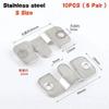 10PCS Stainless Steel Picture Frame Hook Flush Mount Brackets Wall Hanger Sofa Interlock Bracket Joint Bed Corner Hanging Hooks