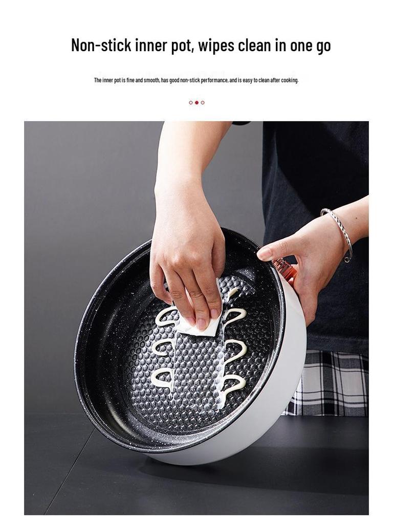 Korean Style Non-stick Electric Griddle: Multifunctional Home BBQ & Frying Pan for Small Spaces